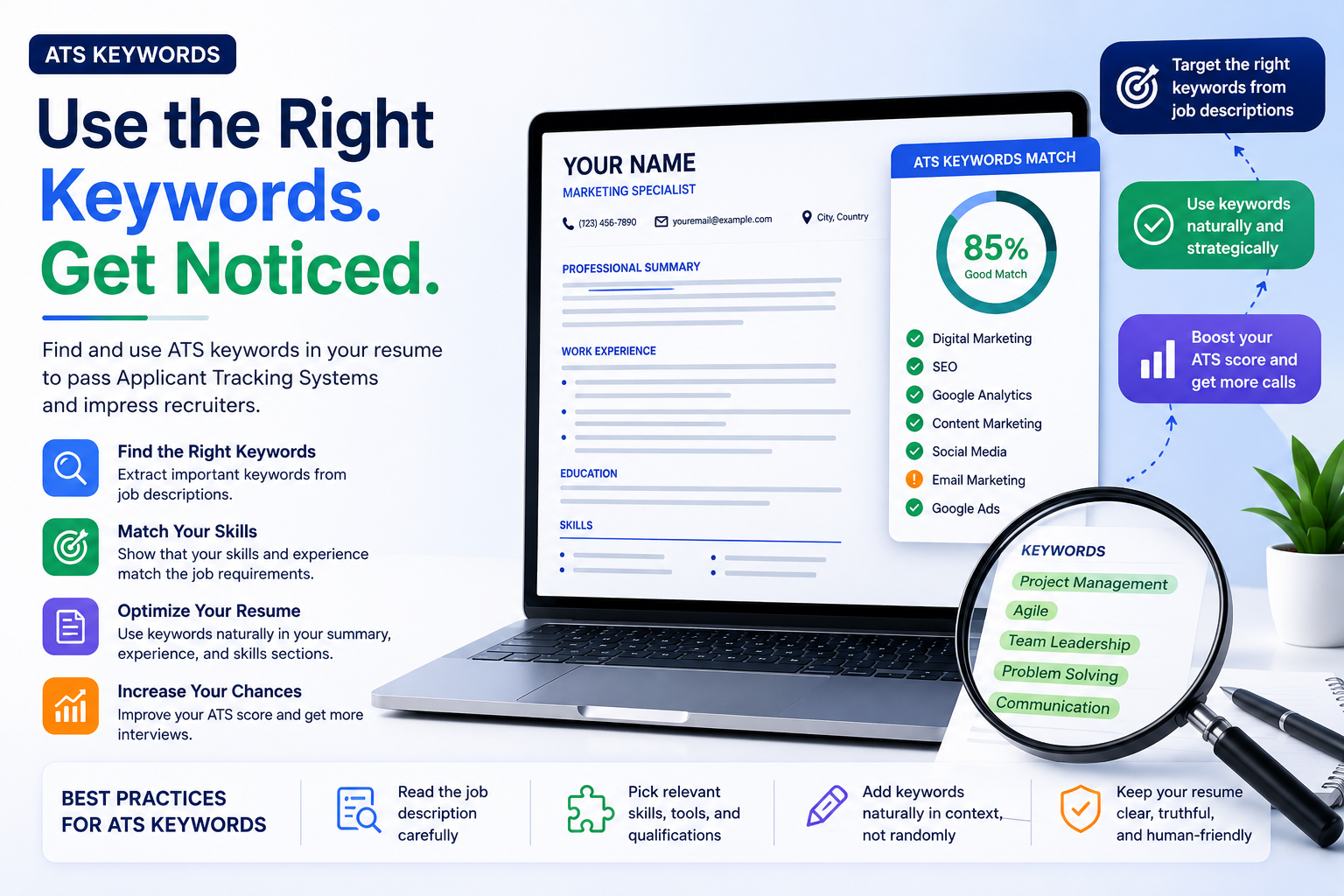 How to Find and Use the Right Keywords in Your Resume
