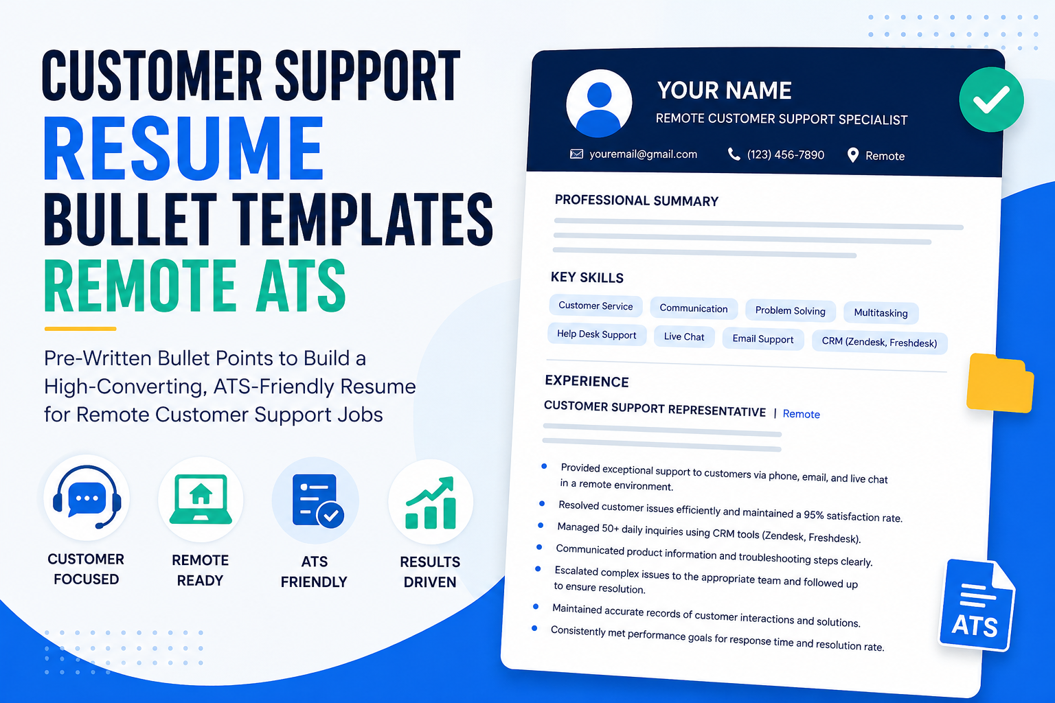 How to land a remote customer support job: resume keywords + cover letter template (Remotive) — professional illustration about remote customer support resume